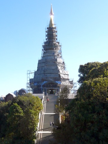 King's stupa being upgraded